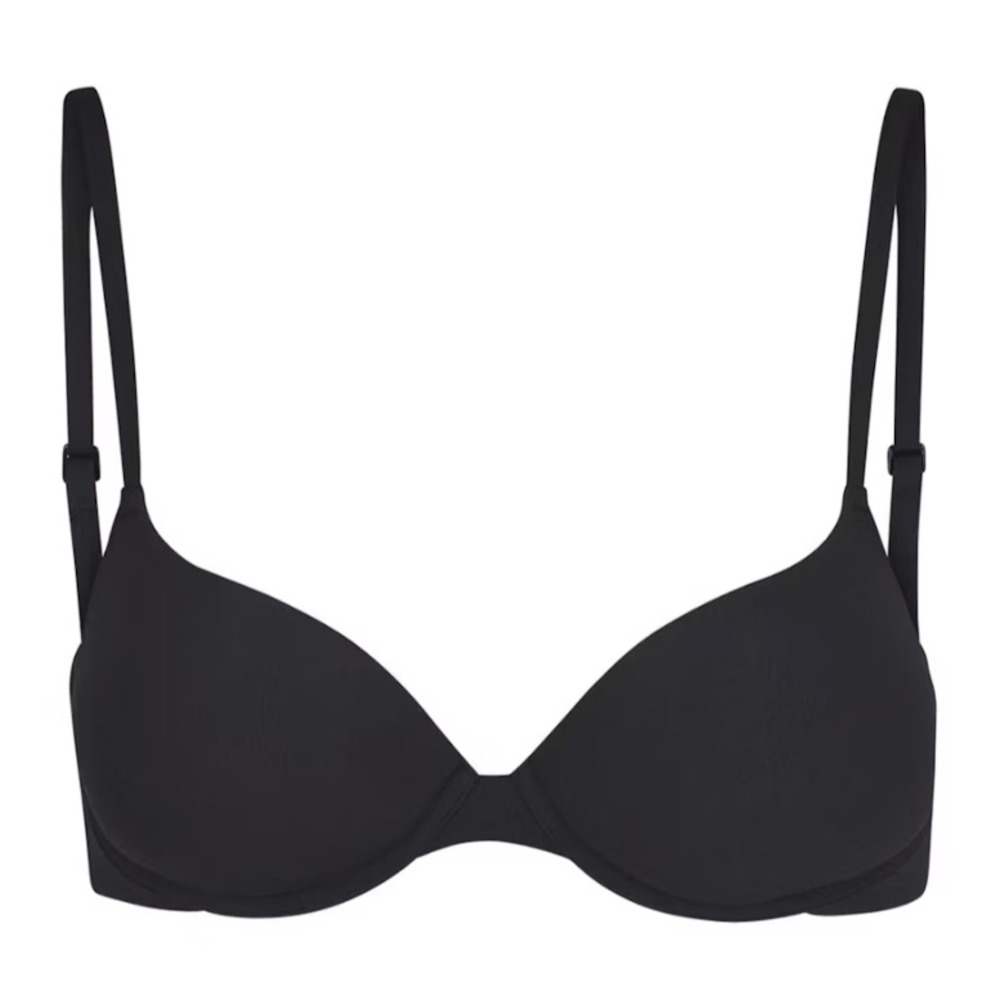 Skims Fits‎ Everybody Push-Up Demi Bra Onyx Black BR-UWR-2295 34C